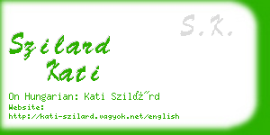 szilard kati business card